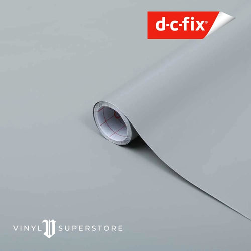 67Cm D-C-Fix Matt Grey Sticky Back Vinyl Lengths 1M To 15M (200-8281)