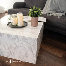 Load image into Gallery viewer, 67Cm Fablon White Grey Marble Sticky Back Vinyl Lengths 1M To 15M (200-8095)