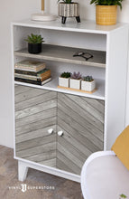 Load image into Gallery viewer, 67Cm D-C-Fix Chevron Grey Sticky Back Vinyl Lengths 1M To 15M (200-8346)
