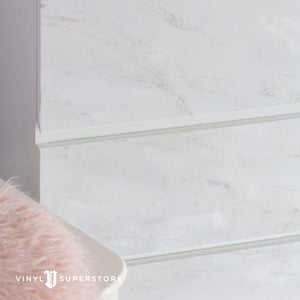 67Cm D-C-Fix Romeo Matt White Marble Sticky Back Vinyl Lengths 1M To 15M (200-8295)