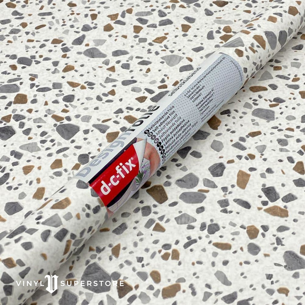 67Cm D-C-Fix Terrazzo Mosaic Sticky Back Vinyl Lengths 1M To 15M (200-8296)
