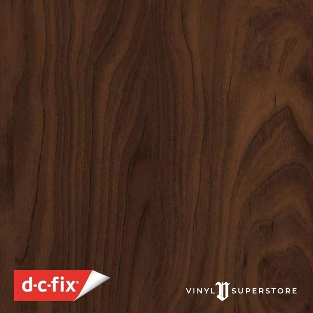 67Cm D-C-Fix Walnut Wood Sticky Back Vinyl Lengths 1M To 15M (200-8046)